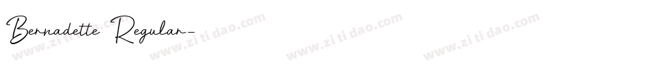 Bernadette Regular字体转换